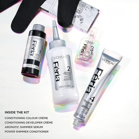 L'Oreal Paris Feria M11 Twilight Haze Dark Slate Hair Color New - Picture 9 of 16